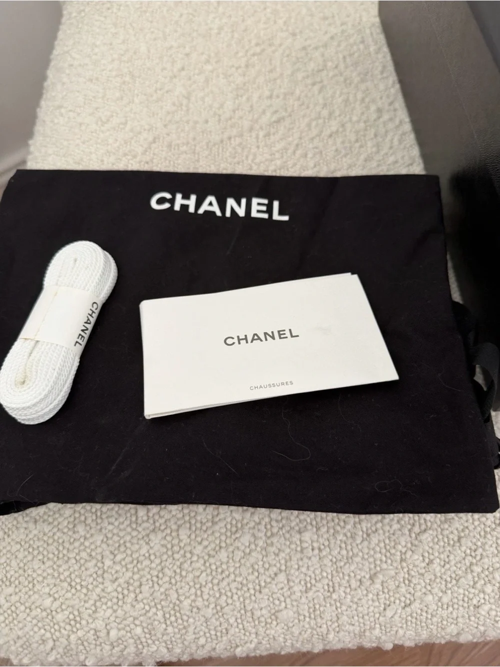 Chanel White leather CC Sneakers- Women’s size 37.5
